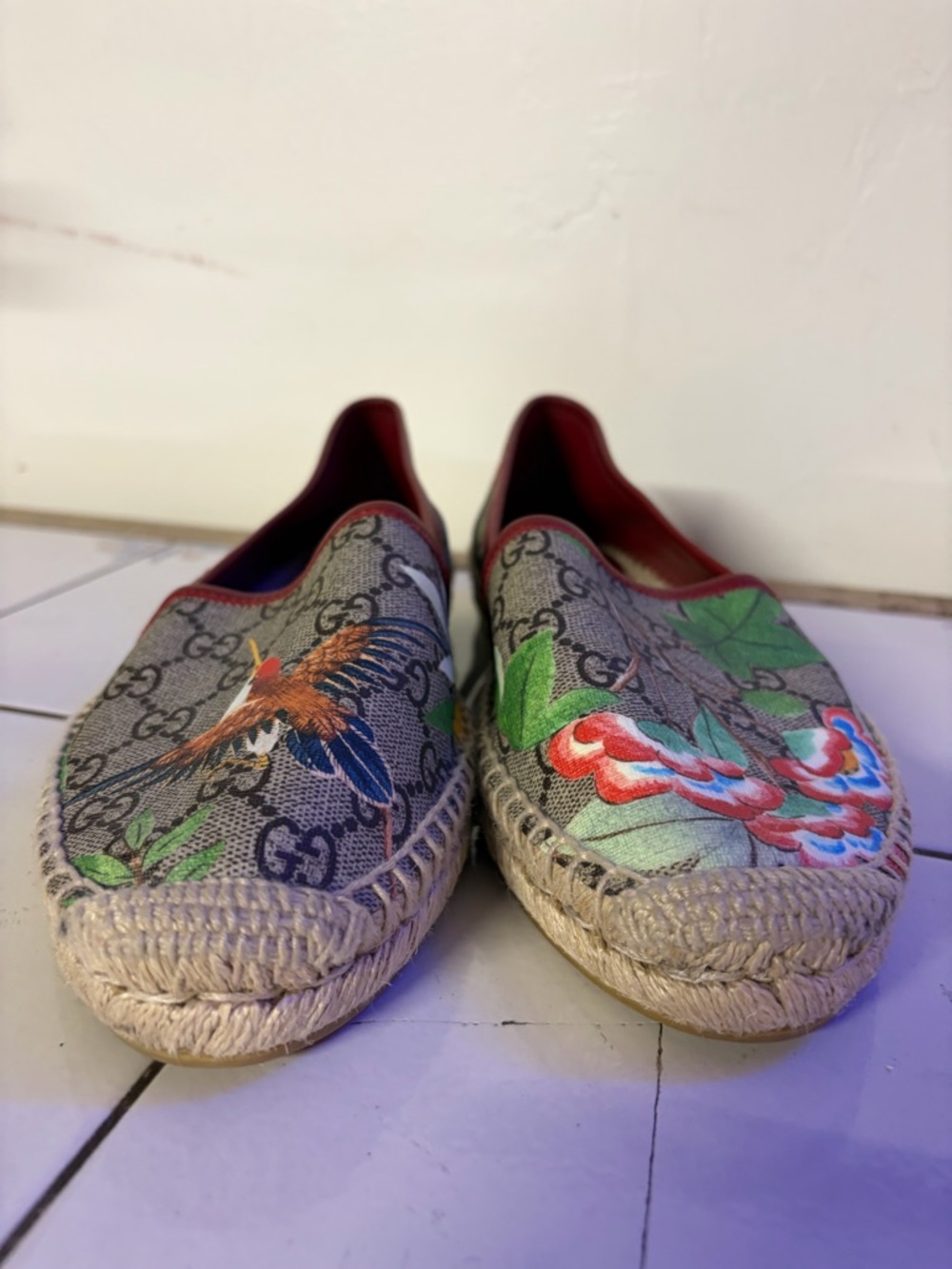 Gucci Women's GG Supreme Tian Espadrille Flats Sz. US10 - Picture 5 of 16